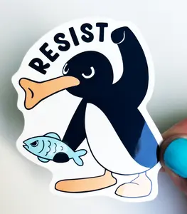 Penguin Pingu Resist (2) Decal-Stickers