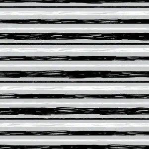 Black Gray Stripes Flannel Fabric