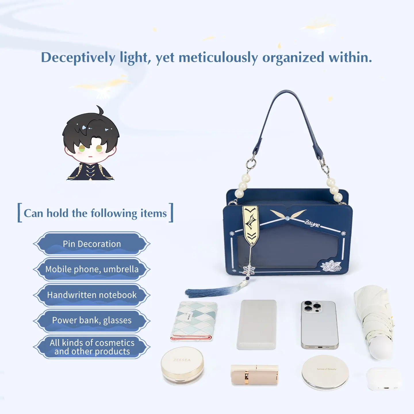 The Junco Love and Deep Space Zayne Jasmine Ita Bag - Chinese
