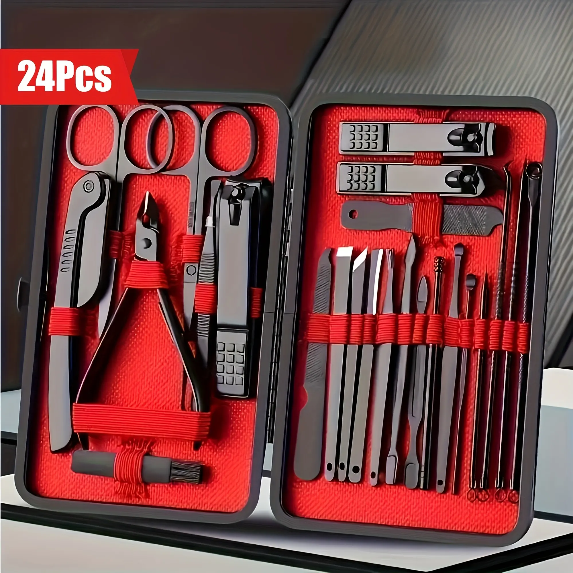 24 piece professional nail clipper kit - sharp blade for precise cutting, durable and long-lasting structure suitable for finger and toe nail trimming needs - suitable for all genders, achieve salon quality nails at home with essential tools