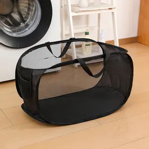 Hollow Out Laundry Basket, 1 Count Foldable Clothes Storage Basket, Clothes Laundry Basket for Bathroom Laundry Room Bedroom Storage