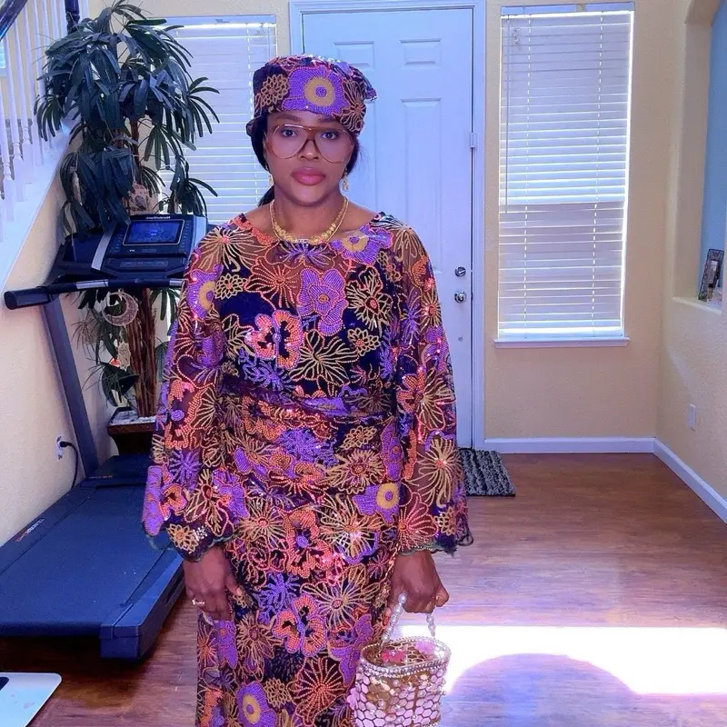 Our elegant Iro & Buba is available in sizes 12 & 14