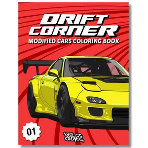 Drift Corner: Modified Cars Coloring Book for Kids, Teens & Adults - 50+ JDM, Muscle & Custom Car Designs(Car Coloring Book) Engaging Activities Detailed Illustrations