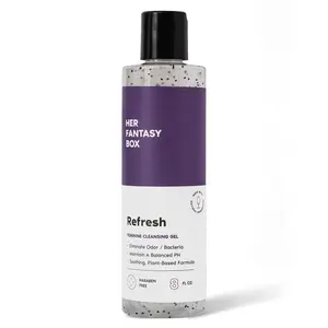 Her Fantasy Box Refresh pH Balancing Shower Gel 8 oz Natural Feminine Hygiene Solution for Gentle Cleansing Odor Control & Skin Nourishment pH Balanced Formula for All Skin Types