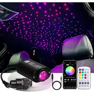 300 count Fiber Optic  Lights, 6W Starlight Headliner Kit for  , 9.8ft*0.03in Twinkle Ceiling Light with APP Control, RGBW Colors/Sound-Activated Starlight Engine for