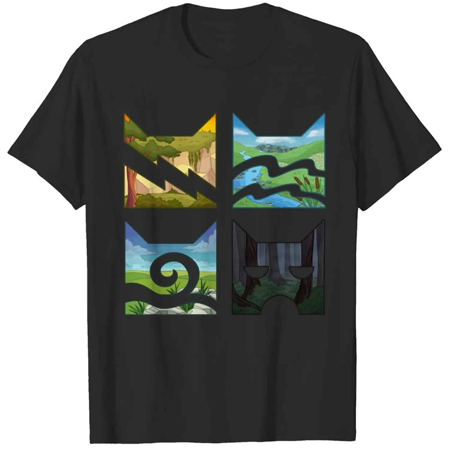 Four Warriors Warrior Cats Logo T-Shirts
