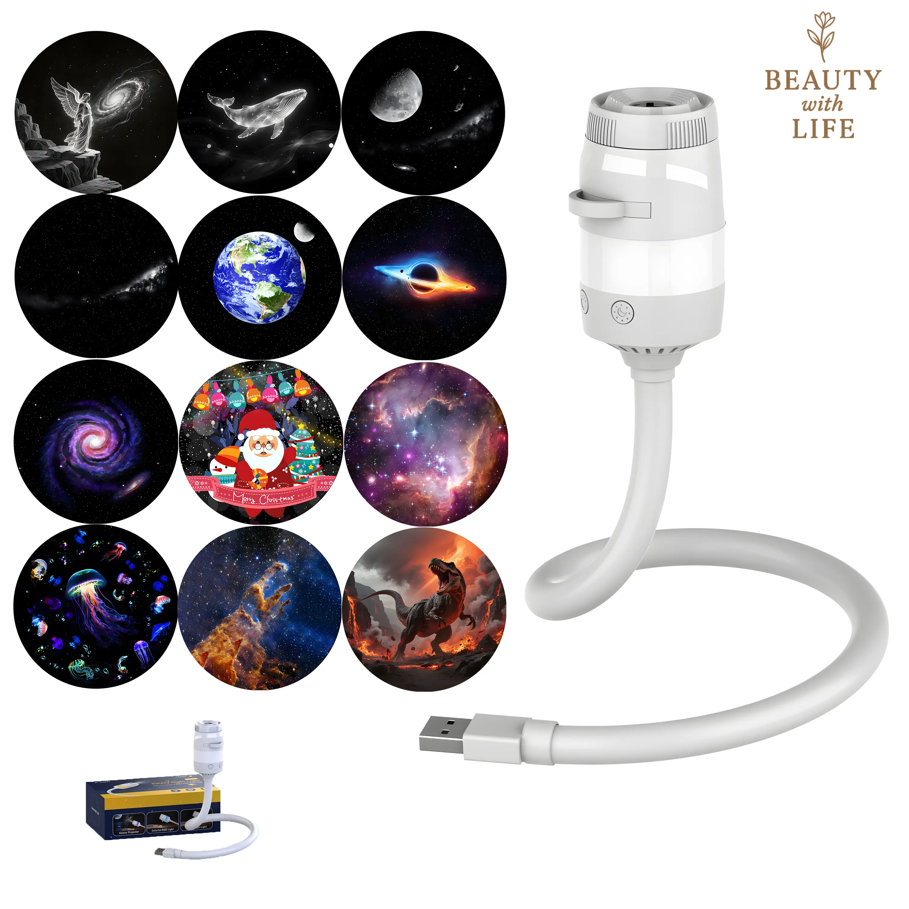 Galaxy Projector 2-in-1 Starry Sky Projector, Galaxy Star Projector Starry Projector Light, Galaxy Dual-Mode Night Light,  for Bedroom Hallway Ceiling Decor