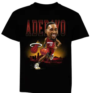 Bam Adebayo Miami T-Shirt, Basketball Cartoon Graphic Tee, Player Streetwear Shirt, Sports Fan Apparel for Men Women