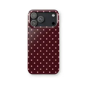 For iPhone 17 ProMax PRETTY PLEASE Polka Dot Phone Case: Chic Retro Design, iPhone 17 Air 16 Pro Max 15 14 Plus