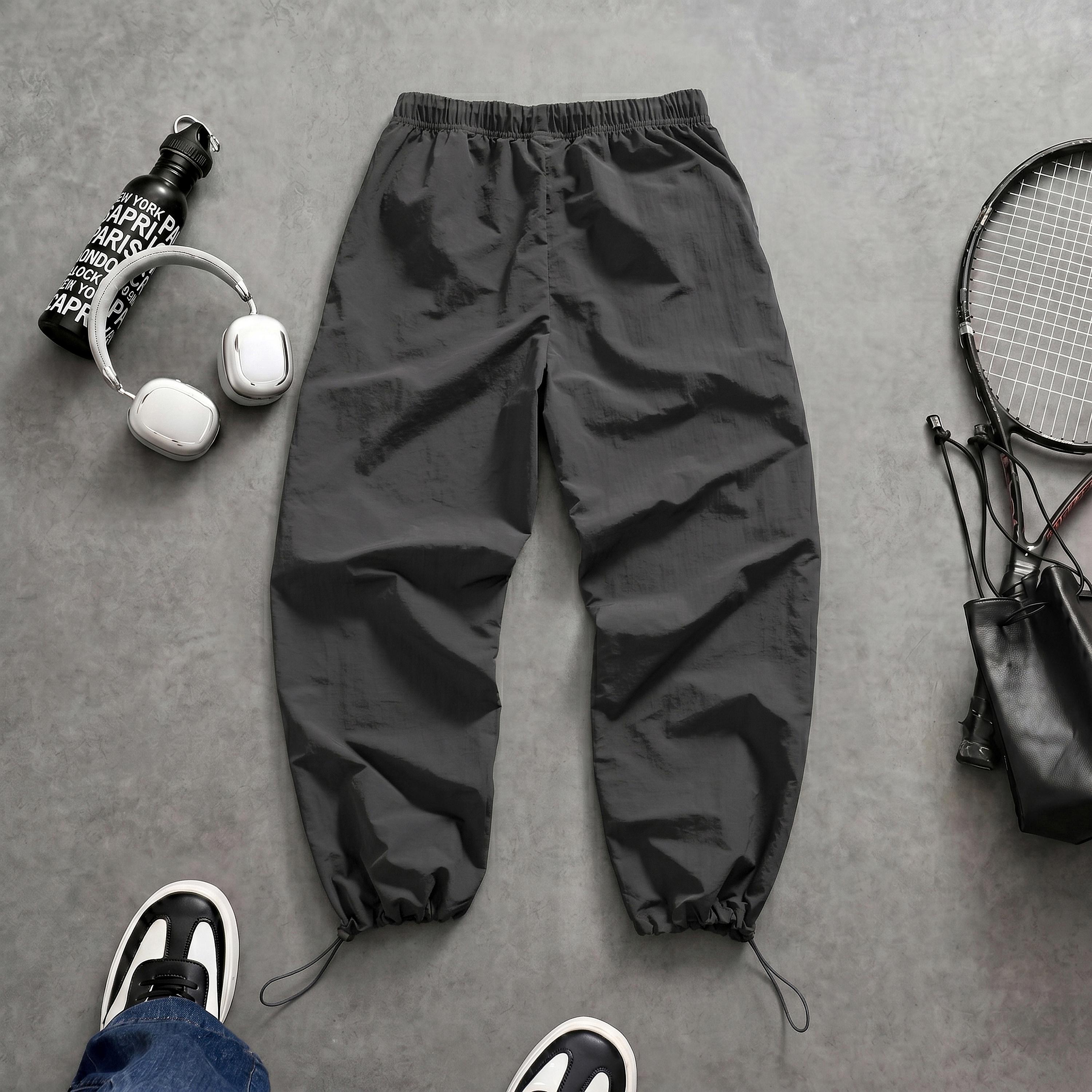 2-piece summer travel casual pants set, lightweight joggers with elastic drawstring cuffs, comfortable bottoms for vacations and outdoor activities