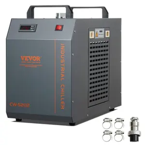 VEVOR Industrial Water Chiller, KH-6000, 200W Industrial Water Cooler Cooling System with Compressor 12 L Water Tank Capacity 7.8 L/min Max Flow Rate, for CO2 Laser Engraving Machine Cooling MachineVEVOR Super Brand Day