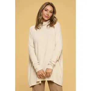 Long Sleeve Open Back Pullover Top