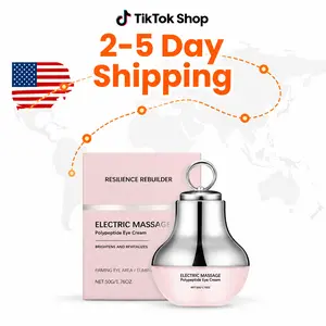 Electric Massage Polypeptide Eye Cream Hydrating Eye Care with Massage Applicator for Puffiness Dark Circles Moisturizing Eye Area Care