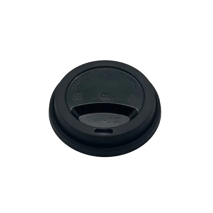 CCF 10-24OZ(D90MM) PP Plastic Sipper Lid For Paper Coffee Cup - Black 1000 Pieces/Case