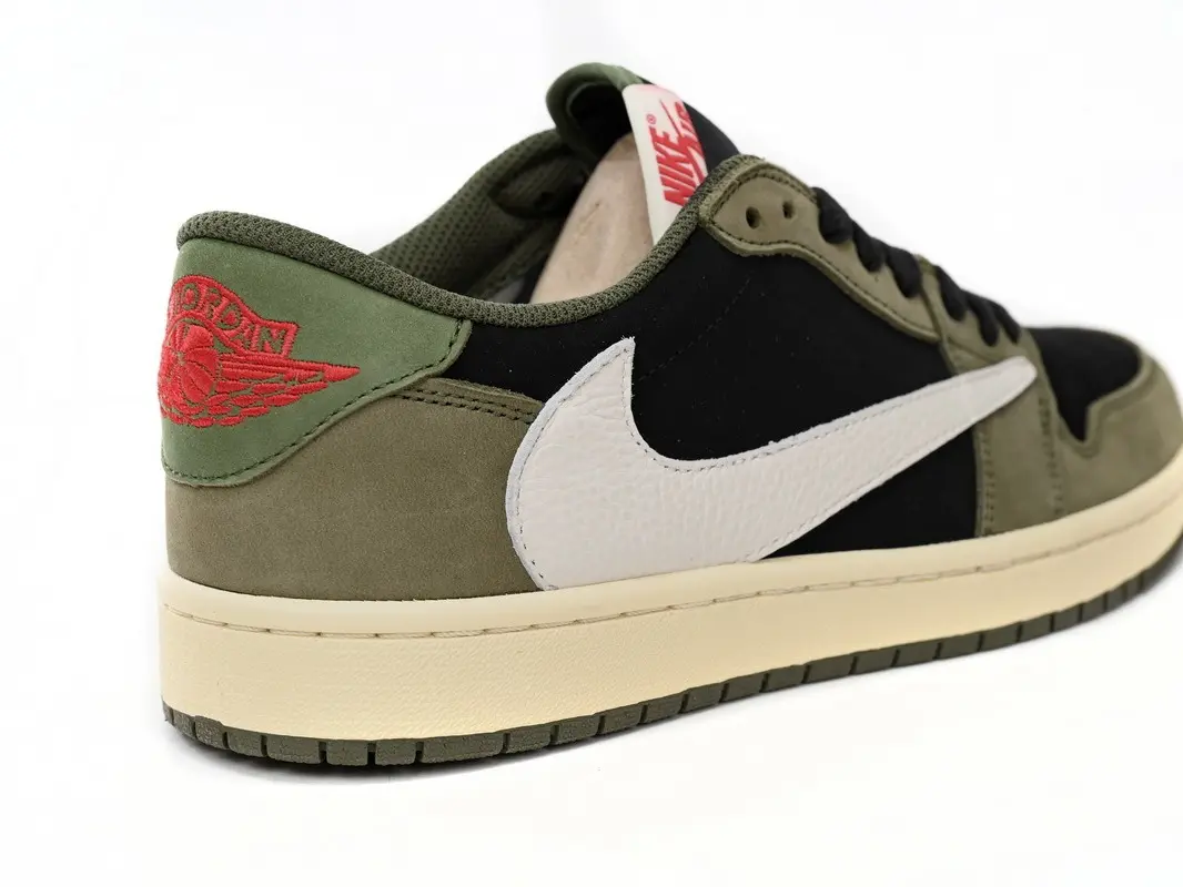 All Season Mixed Olive Black Matte Suede Low Top Retro Skate Sneakers, Cushioned Foam Midsole, Striking White Reverse Logo Gum Rubber Contrast Anti Slip Outsole, Fashion Low Top Shoes For Skate, Travel, Dai