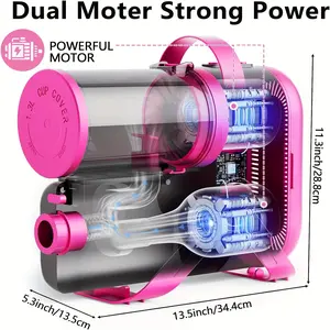 1 Set Multi-functional Pet Grooming Kit with 15Kpa Vacuum, Low Noise Hair Dryer & Electric Clipper, Nail Grinder Paw Trimmer - Power Supply Operated, 100V US Plug, Non-rechargeable Battery, Professional Dog and Cat Grooming Supplies