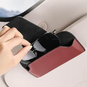 Car Sun Visor Sunglasses Holder, Auto Eyeglasses Organizer Box, Vehicle Visor Accessories Glasses Protective Storage Case, Car Storage Organizers for Woman Man