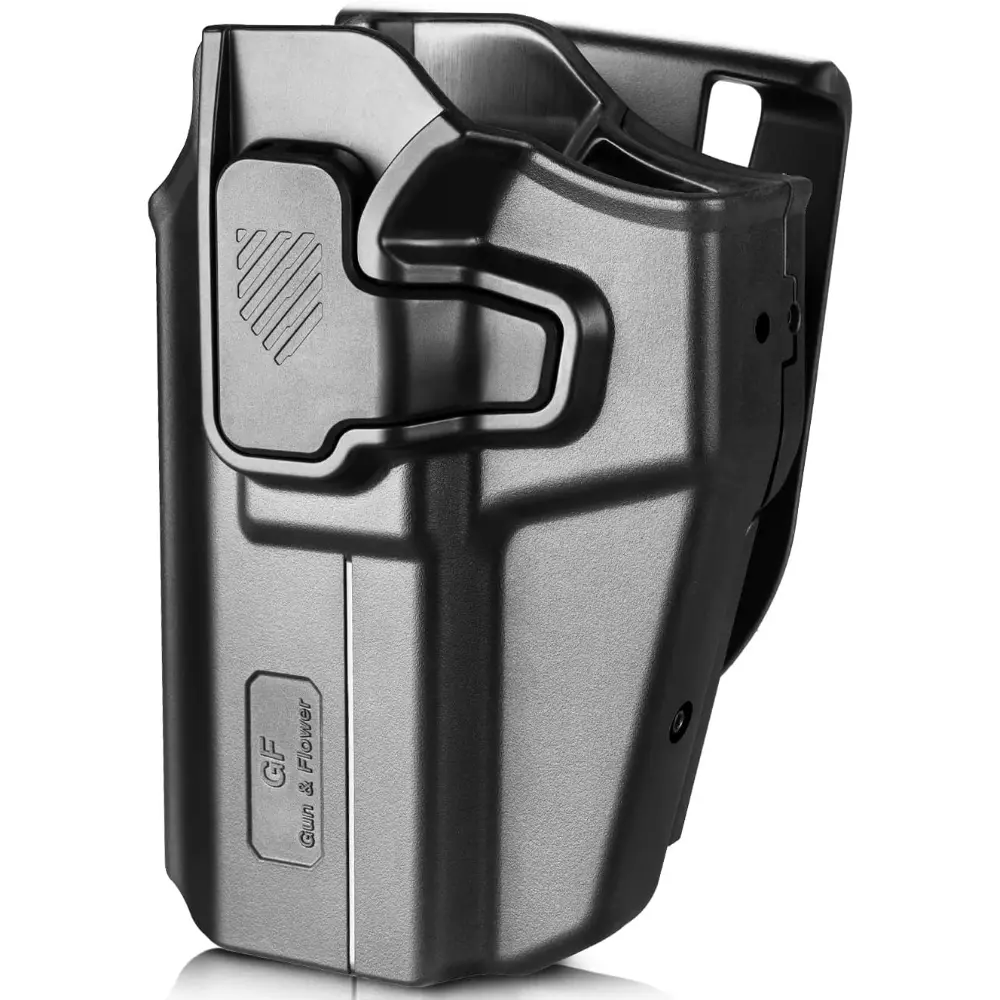 TSG Universal Level II 360Degree Adjustable Paddle/Belt Loop OWB Polymer LH Holster with Paddle Attachment Fits: Full size and Compact 100+ Pistols