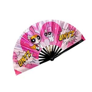 Kawaii Blossom Rave Fan - Lightweight Anime Design Hand Fan for Festivals - UNTZ UNTZ Beat Design