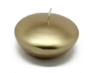 212 MAIN Round Unscented Metallic Gold Handpoured Floating Wax Candles - 3 in., 12-Piece Box, 5-6 Hrs Burn Time - Camping Decor Ornaments for Candlelight Water Use (Sports & Outdoor Lights & Lanterns)