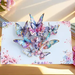 Butterflies Greeting Card, Elegant Floral Bouquet & Butterfly Design for Birthday, Mother’s Day, Anniversary, Thank You, A Keepsake Card for Special Occasions