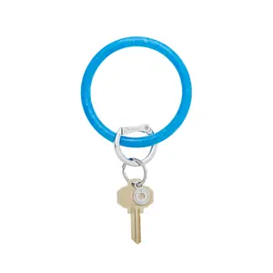 OVENTURE Resin Big O® Key Ring - Peacock Design, Features Key, Keyring Attachment, Keyring Clasp Charm