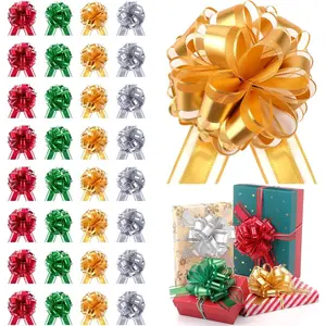 36 count Valentine Day Pull Bows for  Wrapping 6 Inch Large Ribbon Gifts Baskets Bows for Holiday DIY Crafts Wedding Bouquet Holiday Birthday Anniversary Party Decoration(Classic,Mixed Color)