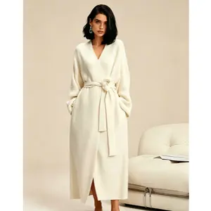 [COZY Soft Plush Feel]Women's Double-Sided Fleece Robe | Thickened Long Plush Casual Loungewear | Warm Flannel Pajamas Nightwear for Fall & Winter | Soft, Cozy, and Wearable Indoors & Outdoors Gowns