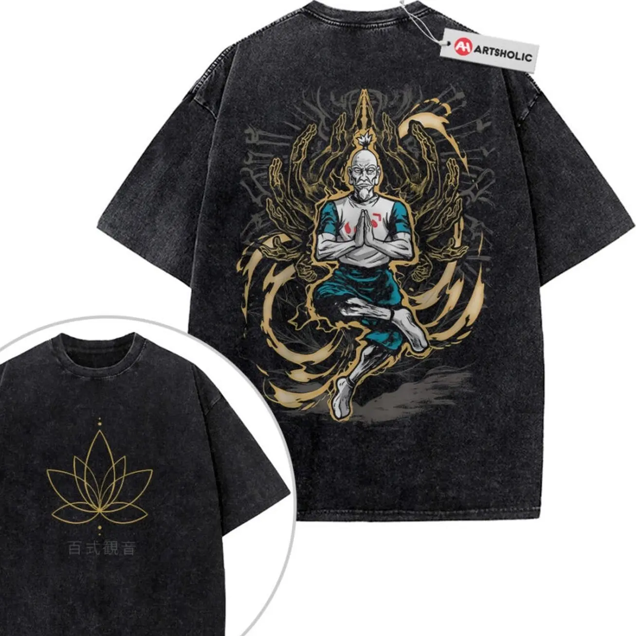 Isaac Netero Shirt, Hunter x Hunter Shirt, HxH Shirt, Anime Shirt, Vintage T-Shirt 2-Sided
