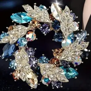 Stock tie pin - beautiful blues Brooch Silver