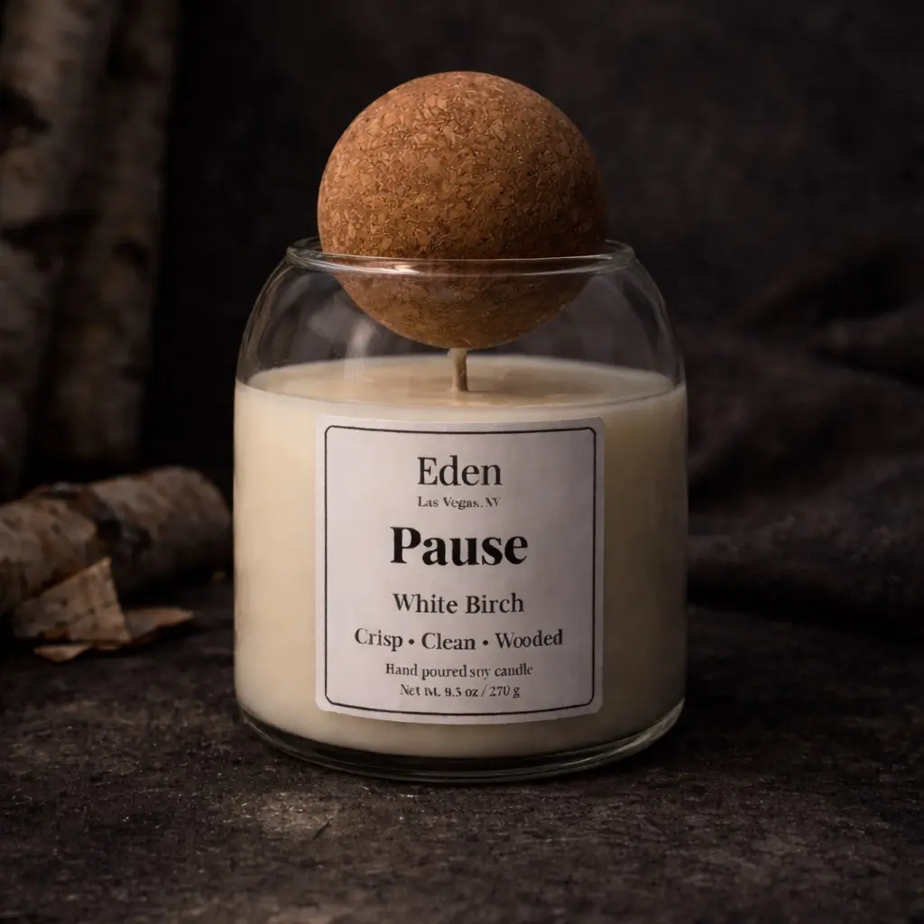 Eden "Pause" Candle- White Birch ( Stillness & Clarity)