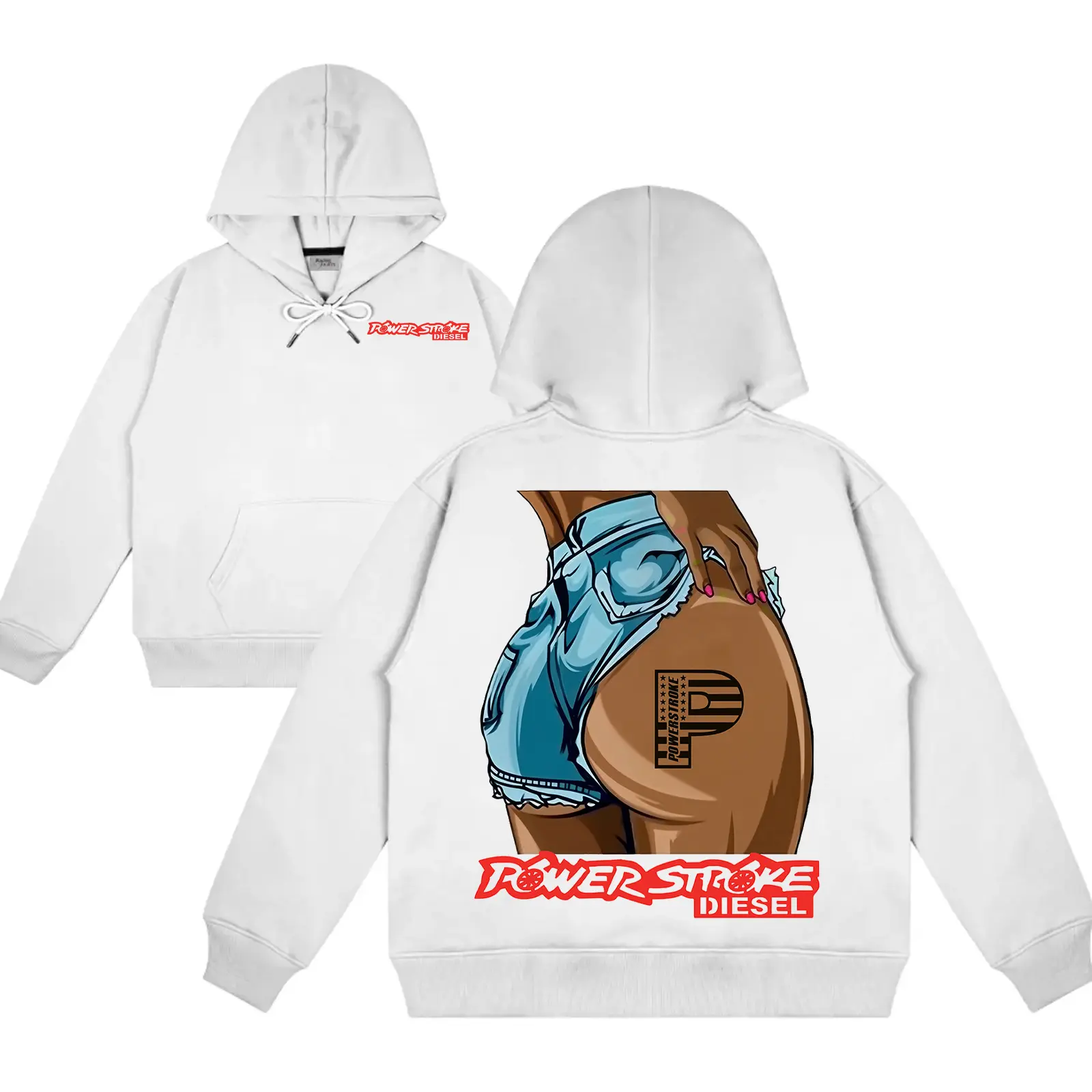 Best Power Stroke 2 Sides Hoodie, Diesel Power Hoodie , For Diesel Truck Enthusiast, Full Size, Full Color