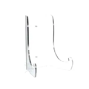 Acrylic 6-inch Heavy Duty Plate Display Stand for 7” – 10” Diameter Plates Photo Frames Books Plaques