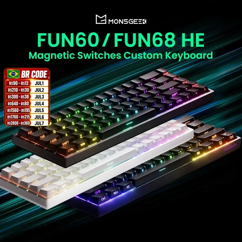 MonsGeek FUN68 FUN60 PRO&MAX  HE Magnetic  60% 65% Gaming s Rapid Trigger 8K Custom  Gamer Esports