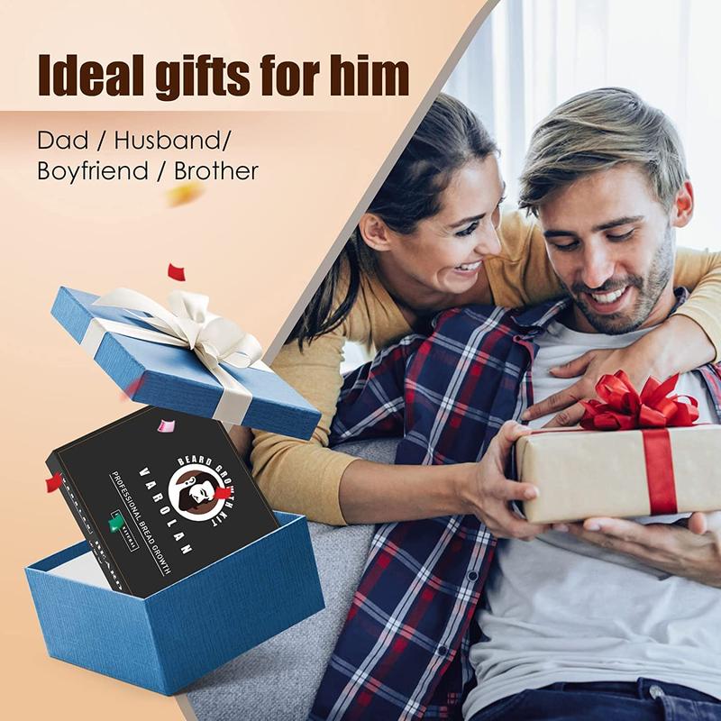 Men's Beard Kit with Growth Oil, Balm, Brush & Scissors, Ideal for Men's Beard Care, Gift Ideas for Male Friends and Family