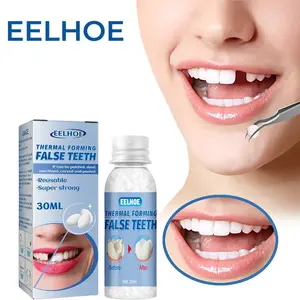 EELHOE Moldable Dental Gel Dentures Temporary Fillings Cavities and Teeth Fillings Temporary Tooth Filling Denture Kit Oral false tooth