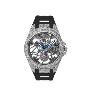 Wuyin Skeleton Tourbillon High-End Mechanical Watch - Manual Winding, Sapphire Crystal, 44mm T850M, Sports-Inspired Transparent Mechanical Watch, High-End Mechanical Watches, Sports-Inspired Mechanical Watches