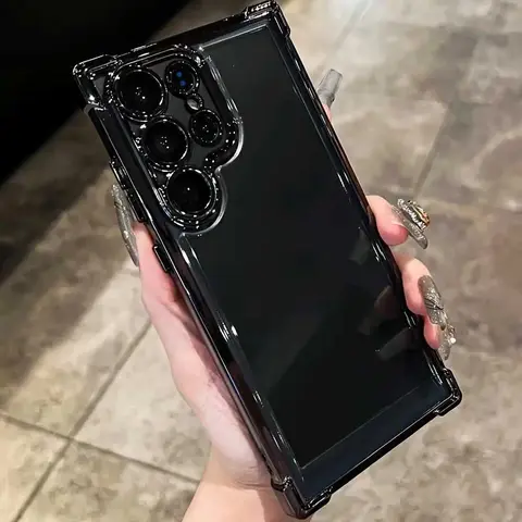 Luxury Transparent Shockproof Acrylic Cellphone Case - Casing with Lens Guard, Screen Protector for Samsung Galaxy S25, S24, S23, S22 Ultra Plus Cover & Handheld Devices Accessories