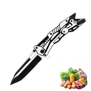 Multi-Functional EDC Folding Knife 5Cr Blade Steel Handle Outdoor Camping Hunting Survival Everyday Carry Tool