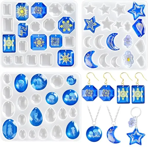 3PCS Geometric Pendant Molds