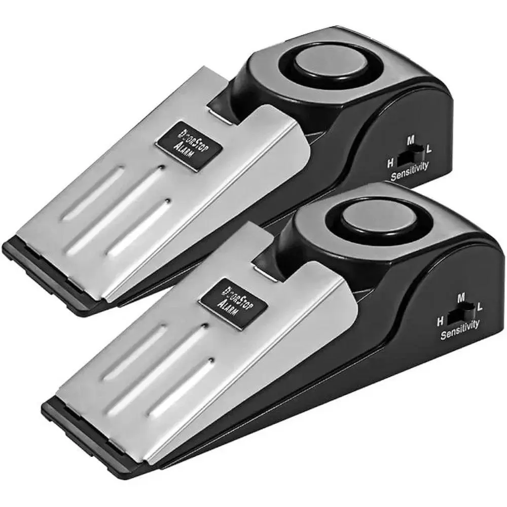 2pack Door Stop Alarm Wireless Door Stopper Alert for Home Travel Security Safe