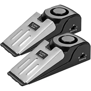 2pack Door Stop Alarm Wireless Door Stopper Alert for Home Travel Security Safe