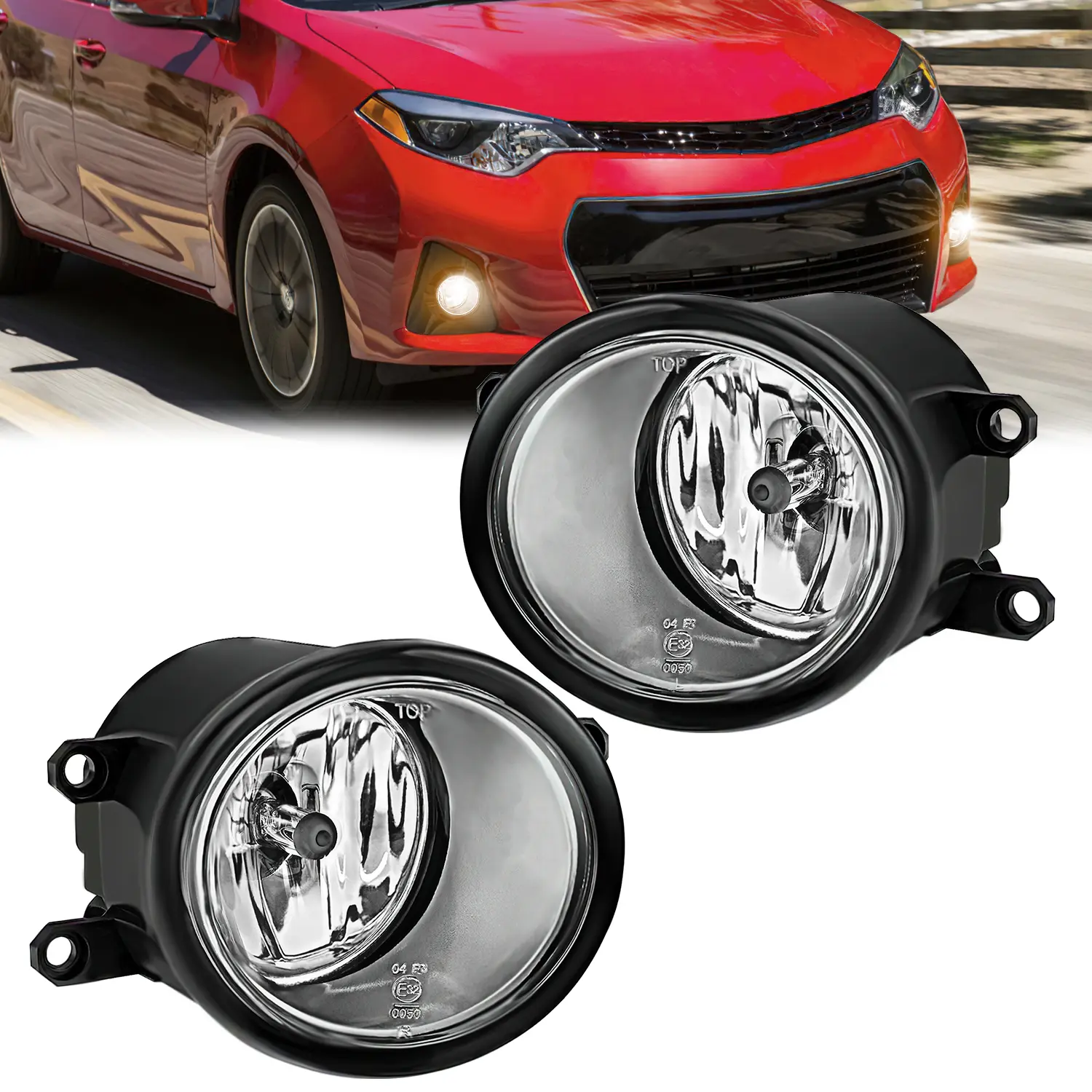 Nilight OEM Grade Glass Fog Light Assembly with Warm H11 Bulbs - High Penetration Driving Lights, Factory Look Car Lighting Replacement for 2006-2013 Toyota, Scion Models & Lexus LX570, RX350