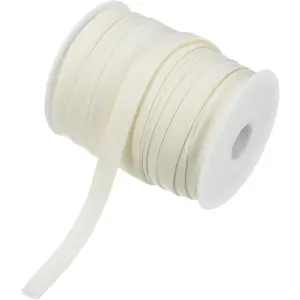 Double Fold Bias Tape 1/2 Inch 55 Yards Cotton Bias Binding Tape Bulk for Sewing Seaming Hemming Binding Quilting DIY Craft Beige White
