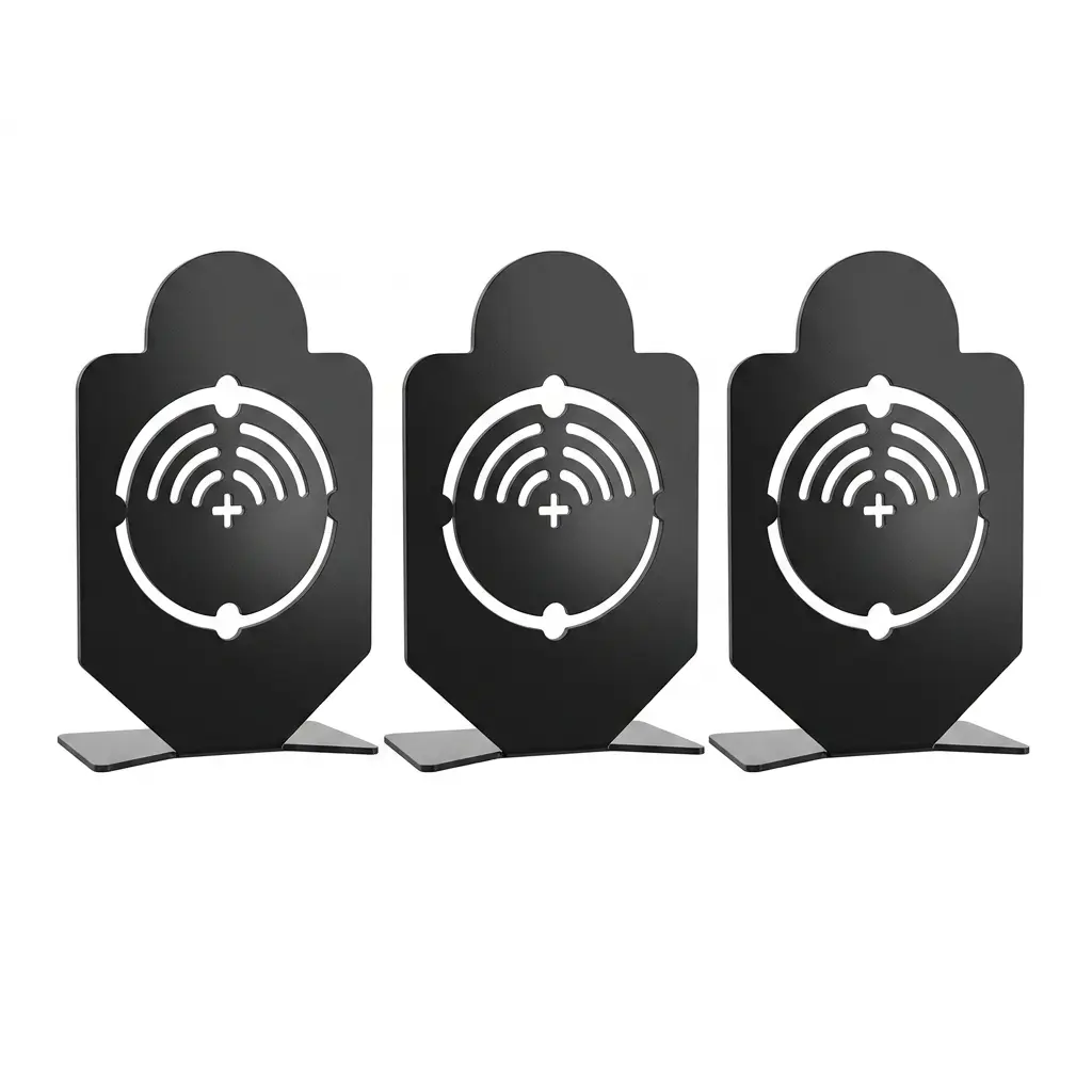Rotating Metal Target Set for Foam Dart Blaster Games, Spinning Knockdown Practice Toy for Kids