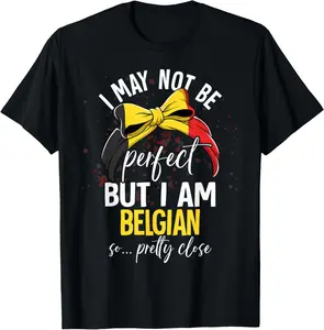 100%cotton Funny Belgian Flag Belgium T-Shirt