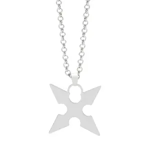 Kingdom Hearts Necklace - Mirror Polished Anime Game Pendant for Women And Men Cosplay Jewelry Gift hippie