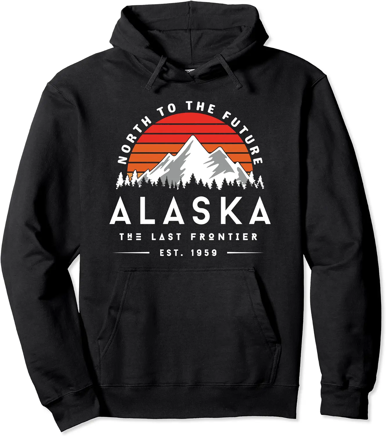 Alaska The Last Frontier EST. 1959 Grizzly Bear Mountains Pullover Hoodie - Elizabethmc Shop 41B0CQWH427G