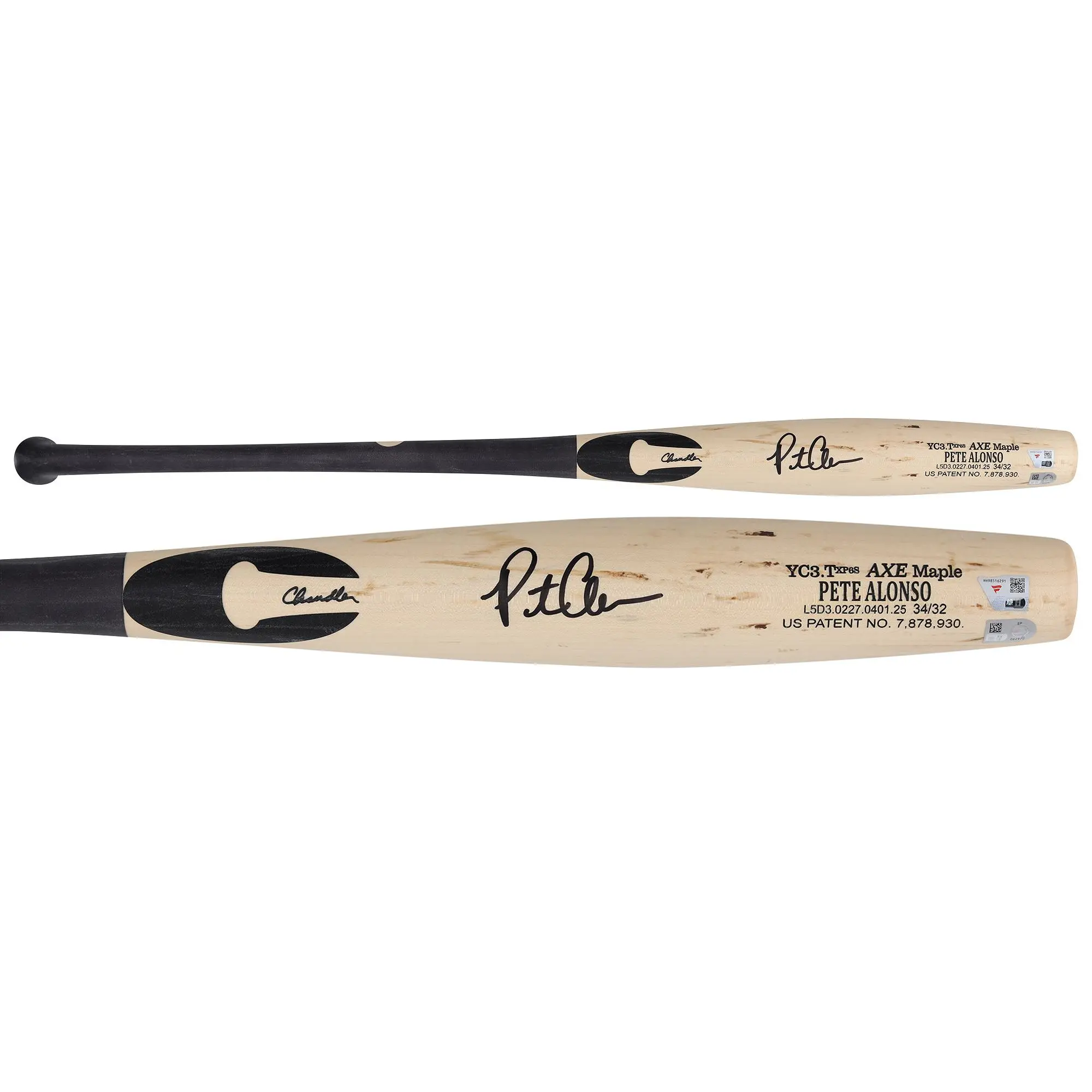 Pete Alonso New York Mets Autographed PI Chandler Bat from the 2025 MLB Season