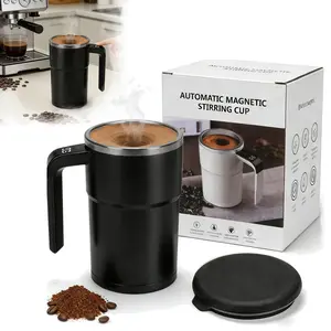 2026 Upgraded Auto Self Stirring Coffee Mug Rechargeable Stainless Steel Insulated Mixing Cup with Lid for Coffee Milk Tea and Protein Powder Valentines Gift